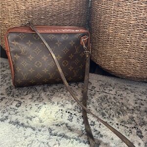 Louis Vuitton Monogram Crossbody in Brown and Tan